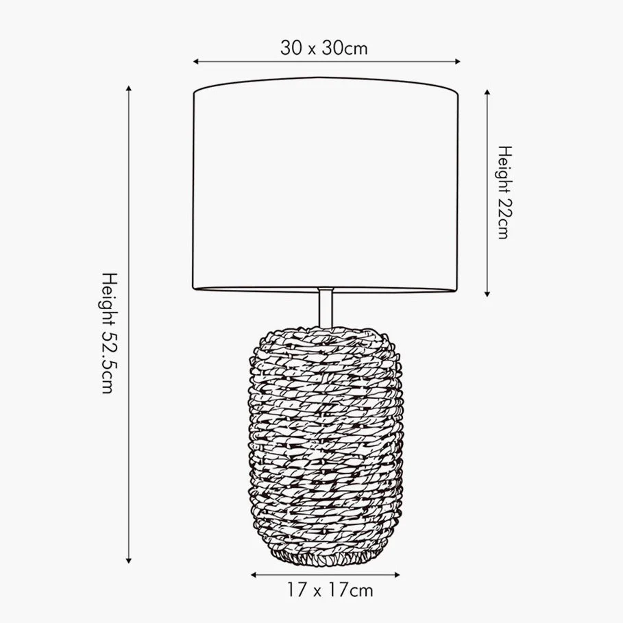 Acer Natural Woven Table Lamp - Tall - Image 5