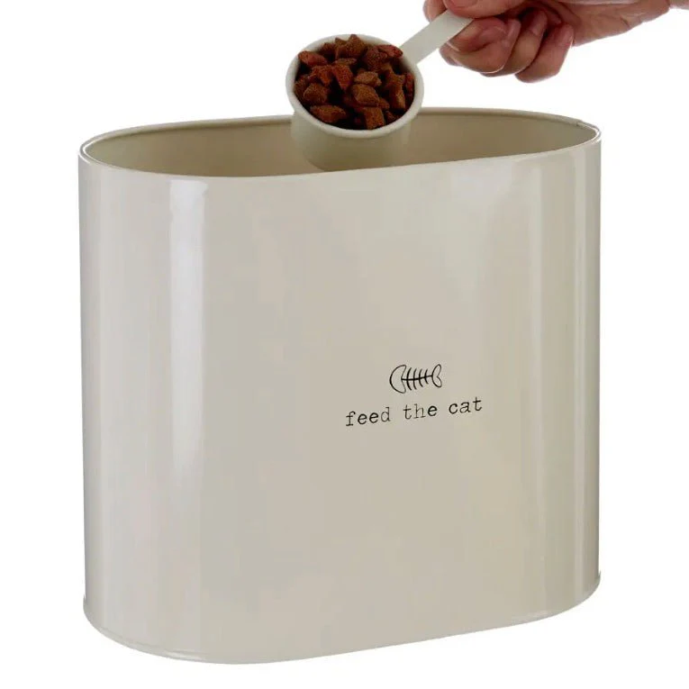 Feed The Cat Food Storage Bin With Spoon - Image 4
