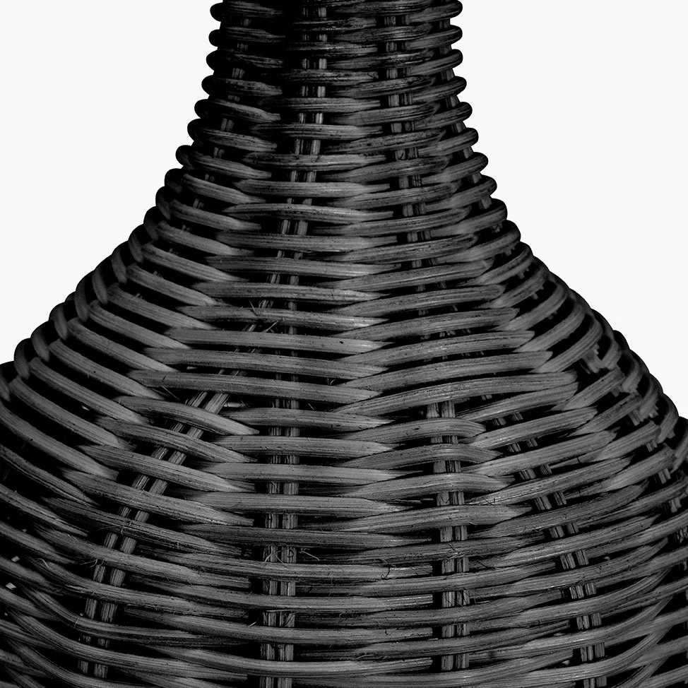 Anika Black Rattan Bottle Table Lamp - Image 3
