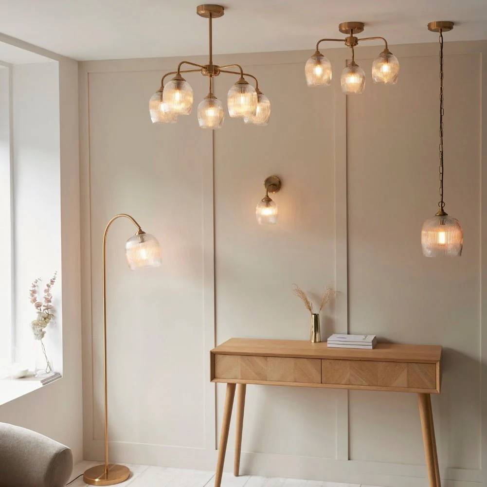 Ashcroft Ribbed 3 Light Ceiling Light - Image 5
