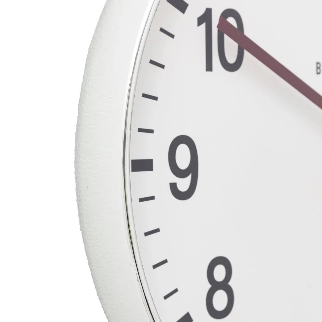 Baker & Brown Cambridge Wall Clock - Chrome (40cm) - Image 7