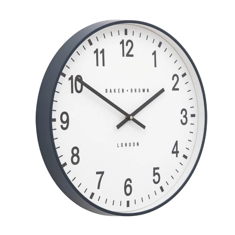 Baker & Brown Cambridge Wall Clock - Grey (40cm) - Image 3