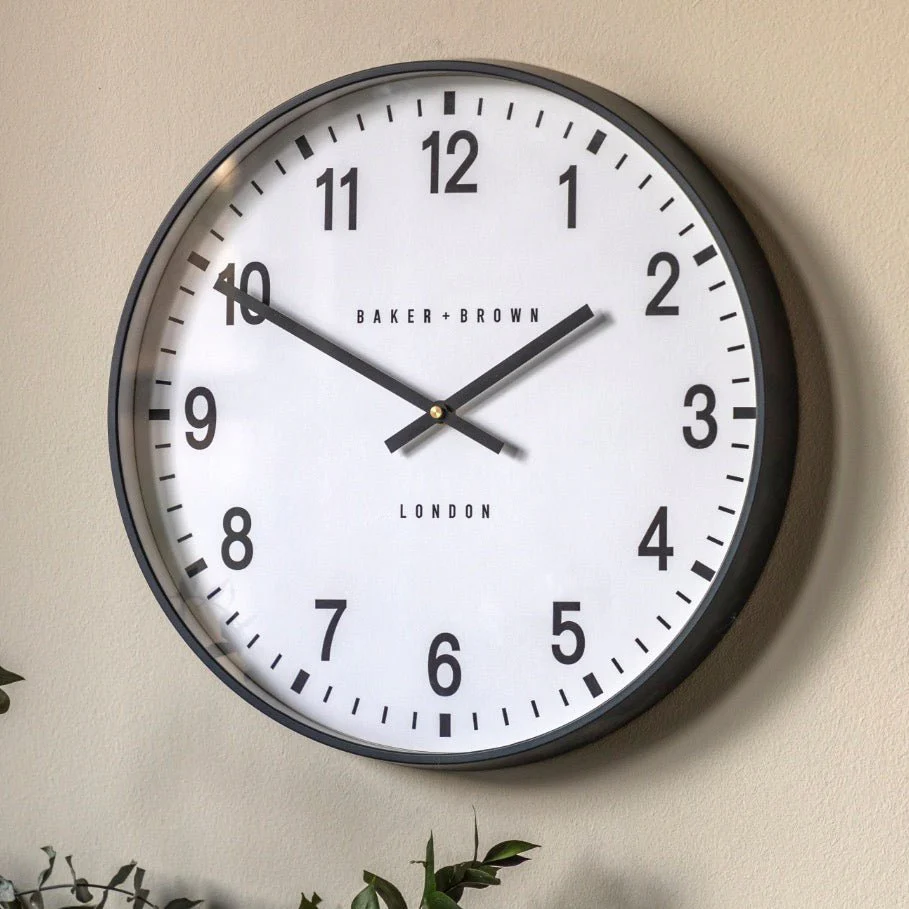 Baker & Brown Cambridge Wall Clock - Grey (40cm) - Image 4