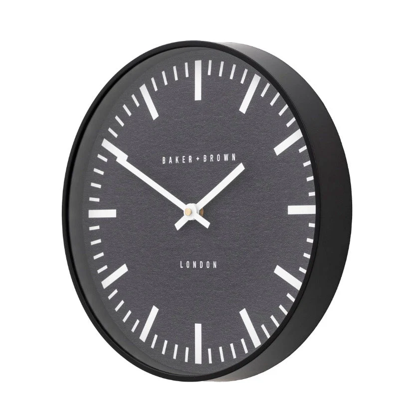 Baker & Brown Claremont Clock - Black (30cm) - Image 3