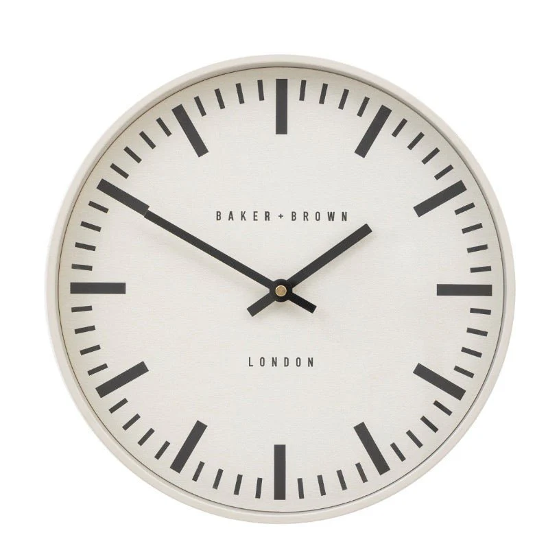 Baker & Brown Claremont Clock - Putty (30cm) - Image 6
