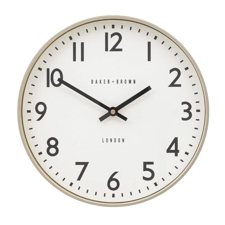 Baker & Brown Norton Wall Clock - Putty (30cm)