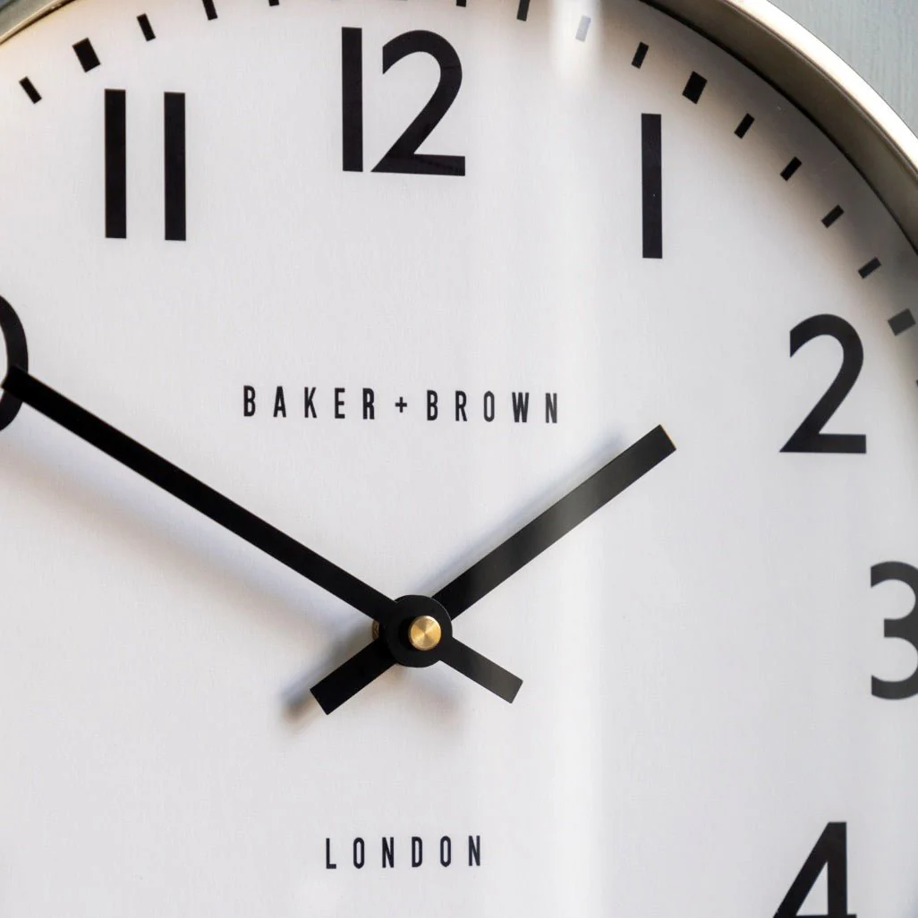 Baker & Brown Norton Wall Clock - Putty (30cm) - Image 6