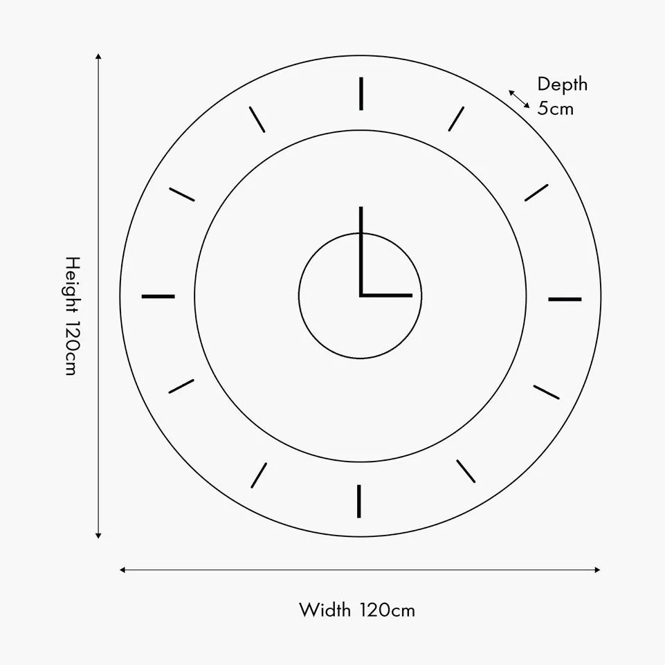 Black and Gold 2 Piece Extra Large Wall Clock (120cm) - Image 11