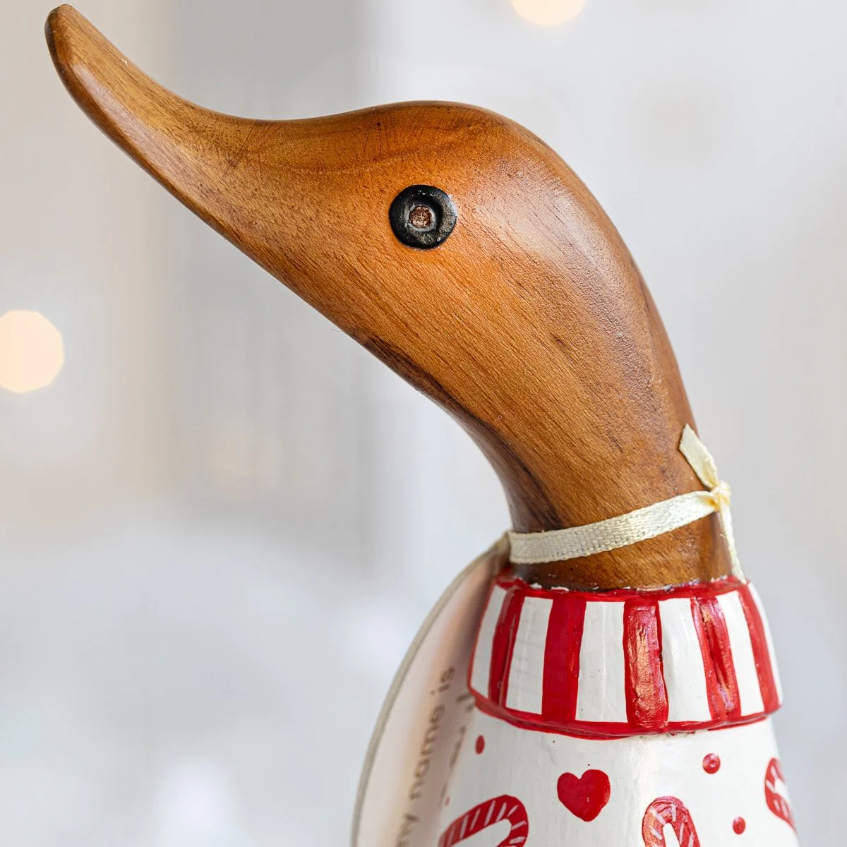 Candy Cane Duckling in Red & White Jumper - Image 4