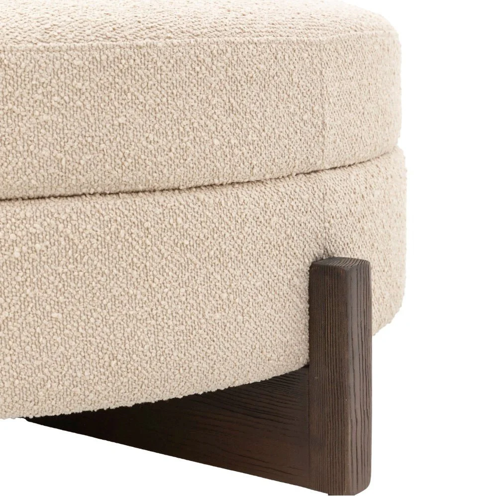Cercola Round Storage Footstool - Image 7