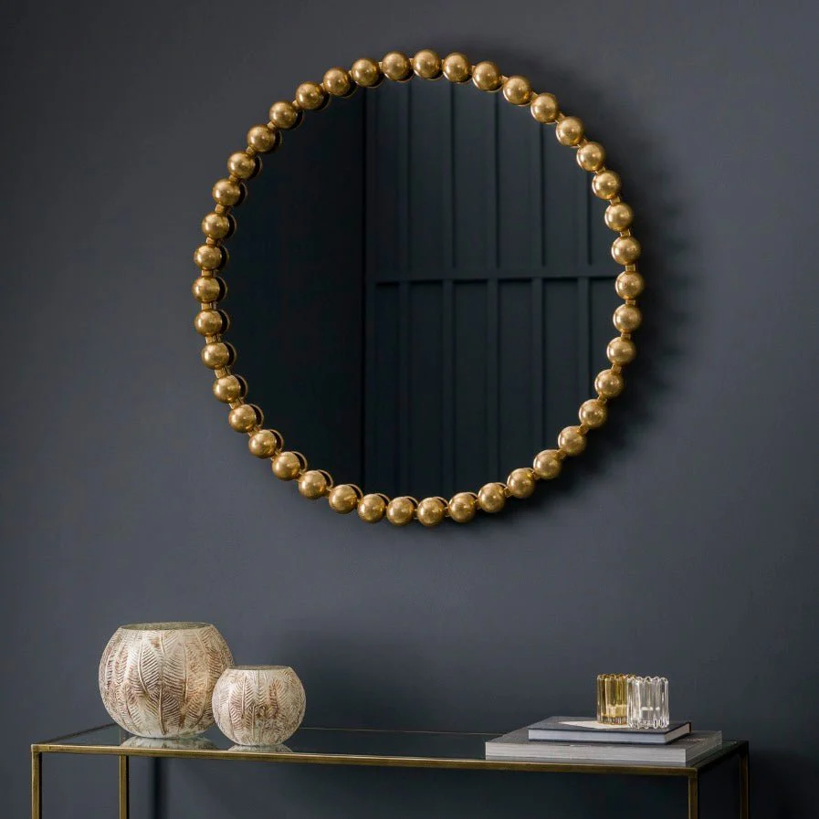 Ceretti Round Mirror - Gold - Image 5