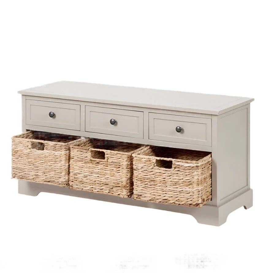 Devonshire Putty Pine 3 Drawer 3 Basket Cabinet - Image 10