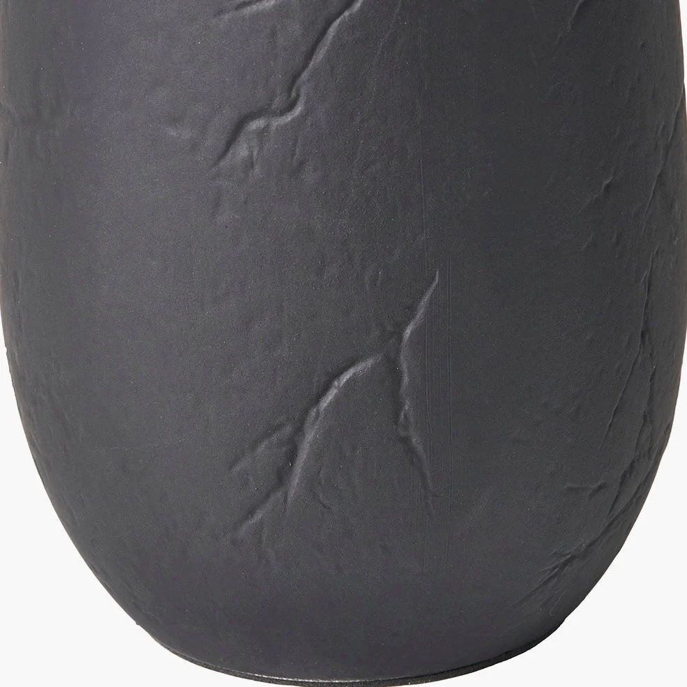 Erika Textured Ceramic Table Lamp - Black - Image 2