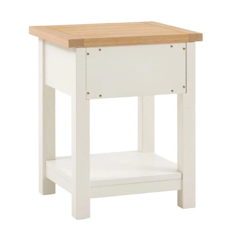 Eton 1 Drawer Bedside Table - White - Image 6