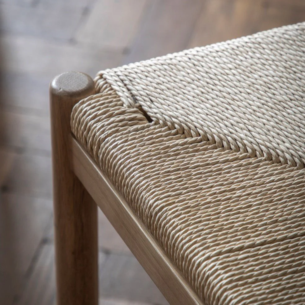 Eton Rope Seat Dining Chairs - Natural (Pair) - Image 2