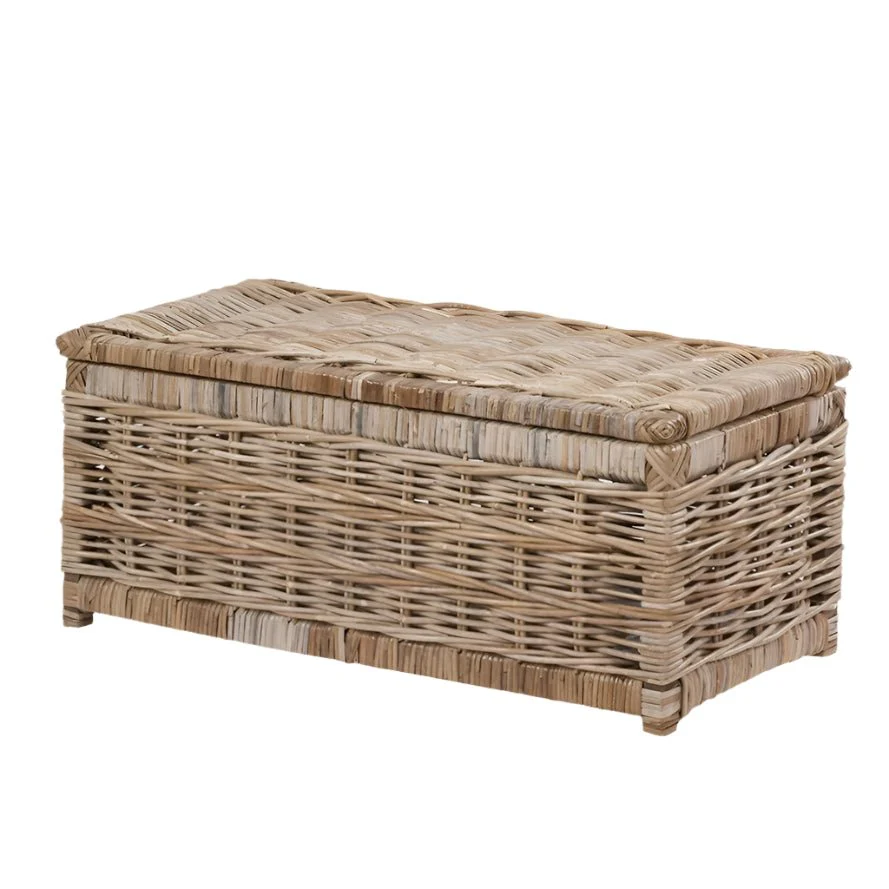 Grey Rectangle Kubu Lidded Storage Chest - Set of 3 - Image 15