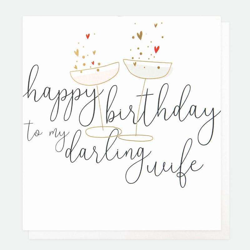 Happy Birthday To My Darling Wife Card