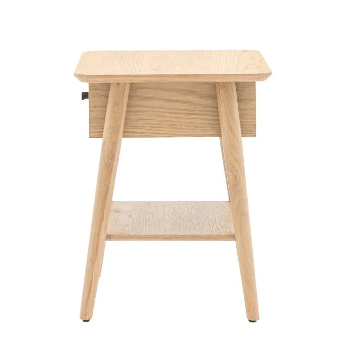 Hatfield Oak 1 Drawer Bedside Table - Image 6