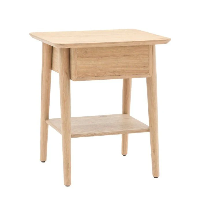 Hatfield Oak 1 Drawer Bedside Table - Image 7