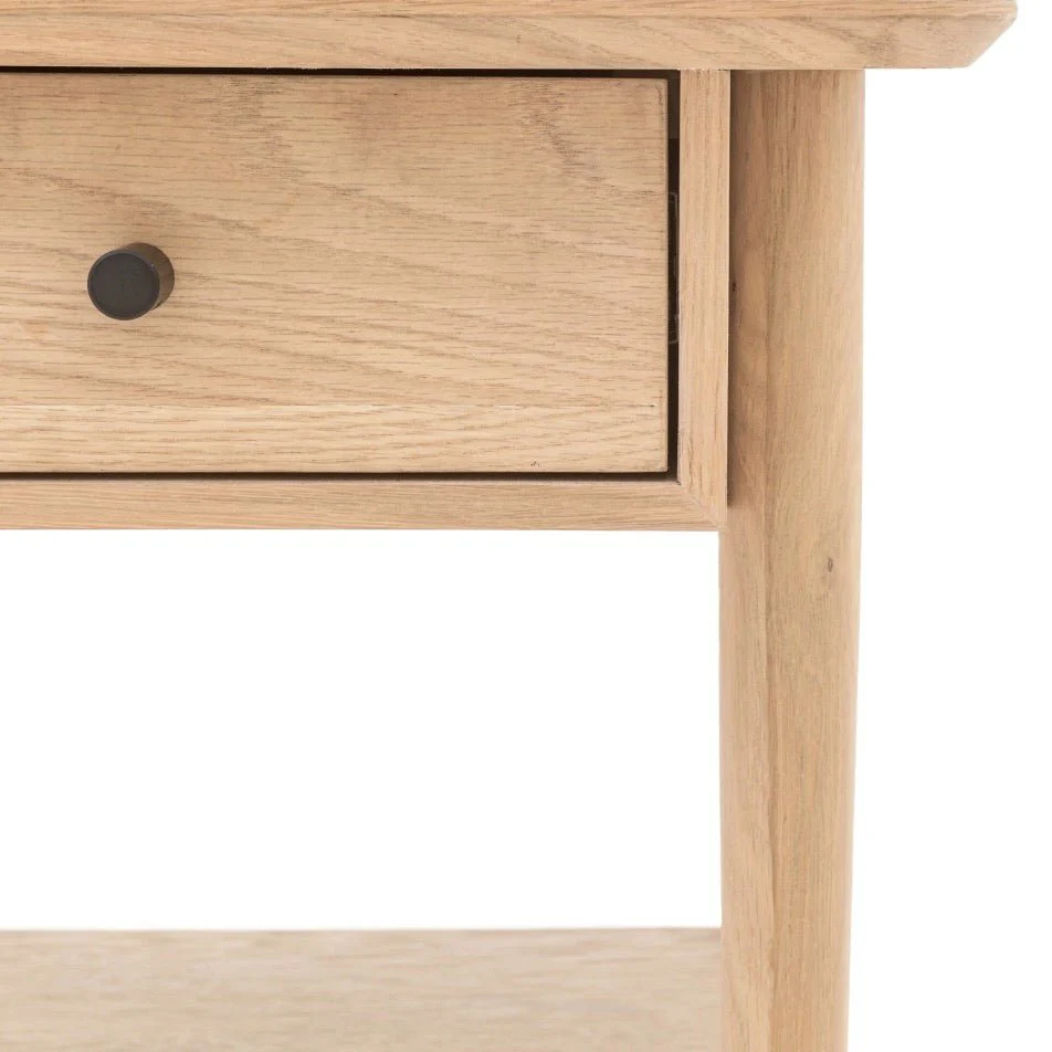 Hatfield Oak 1 Drawer Bedside Table - Image 9