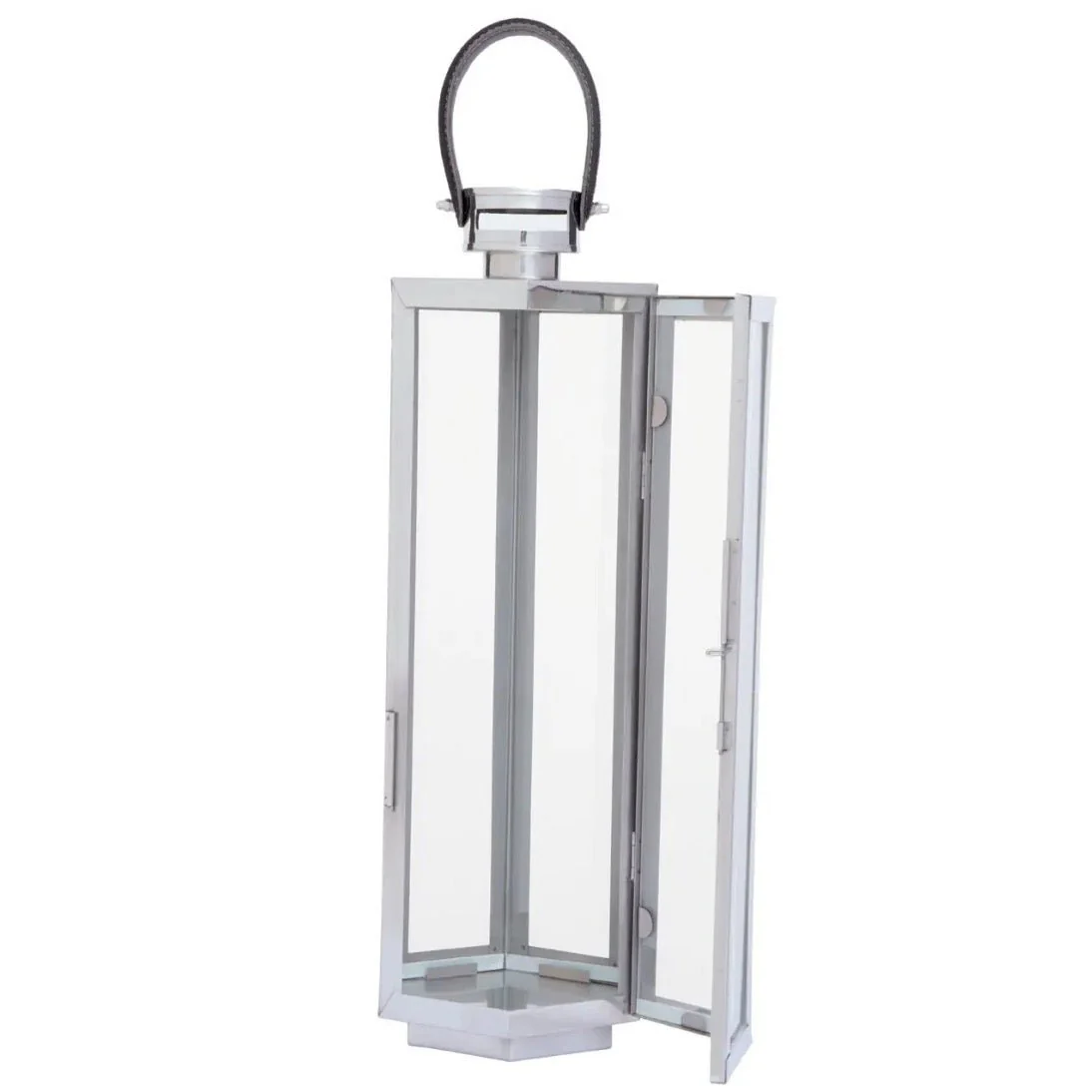 Herber Silver Hexagonal Lantern - Medium - Image 3