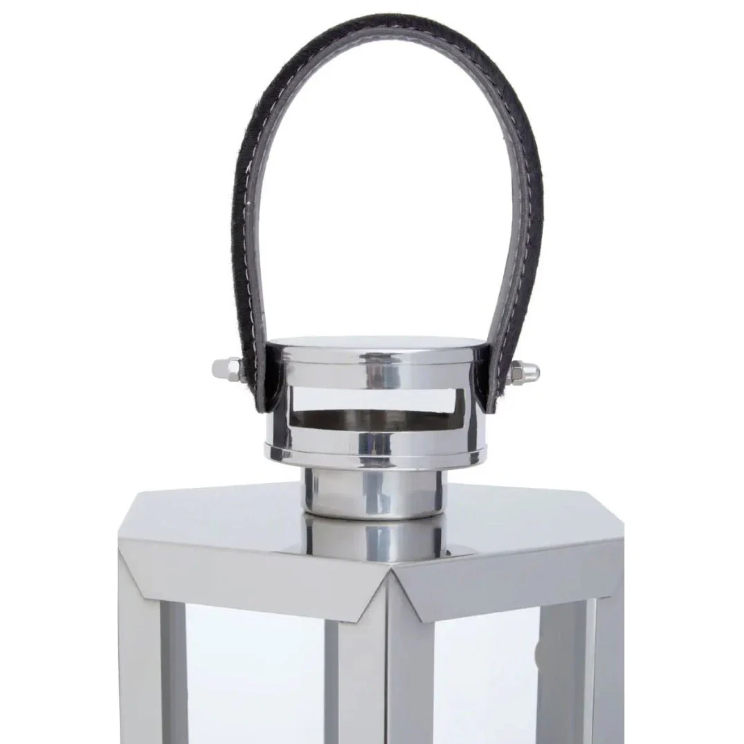 Herber Silver Hexagonal Lantern - Medium - Image 4