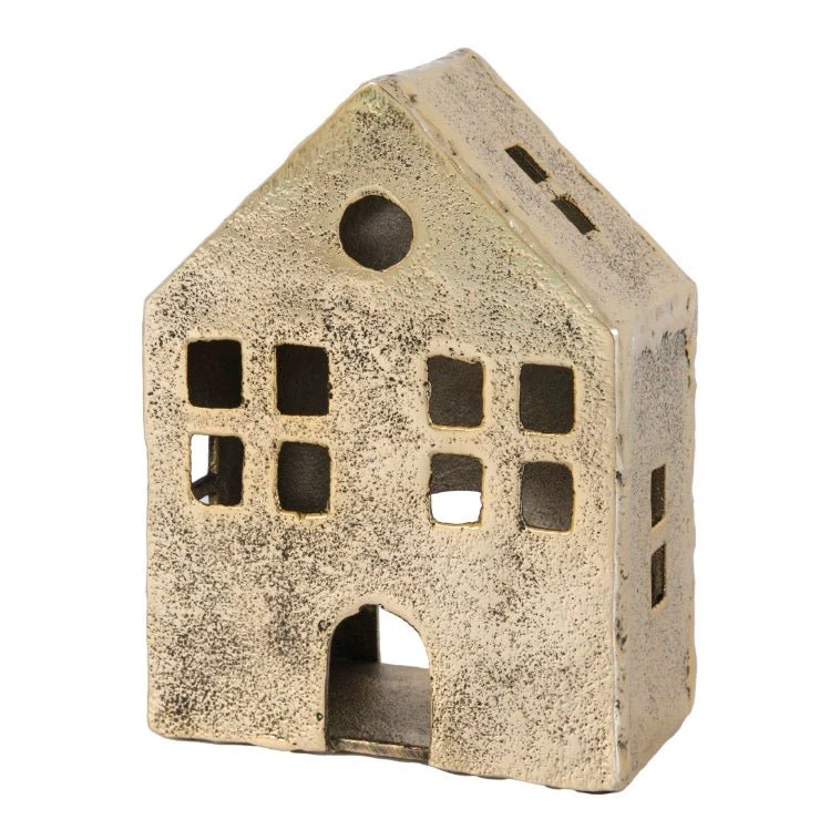 House Tealight Holder - Antique Gold - Image 5