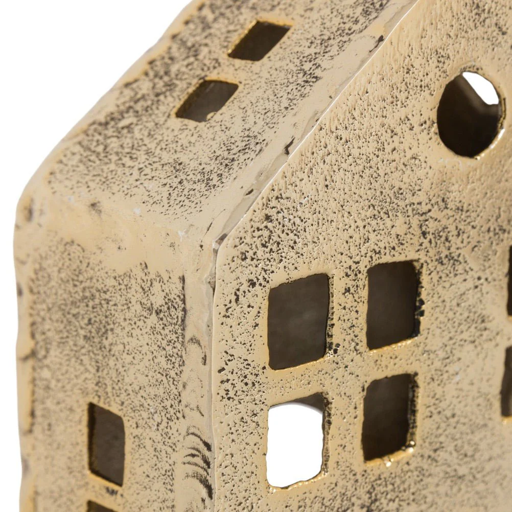 House Tealight Holder - Antique Gold - Image 7