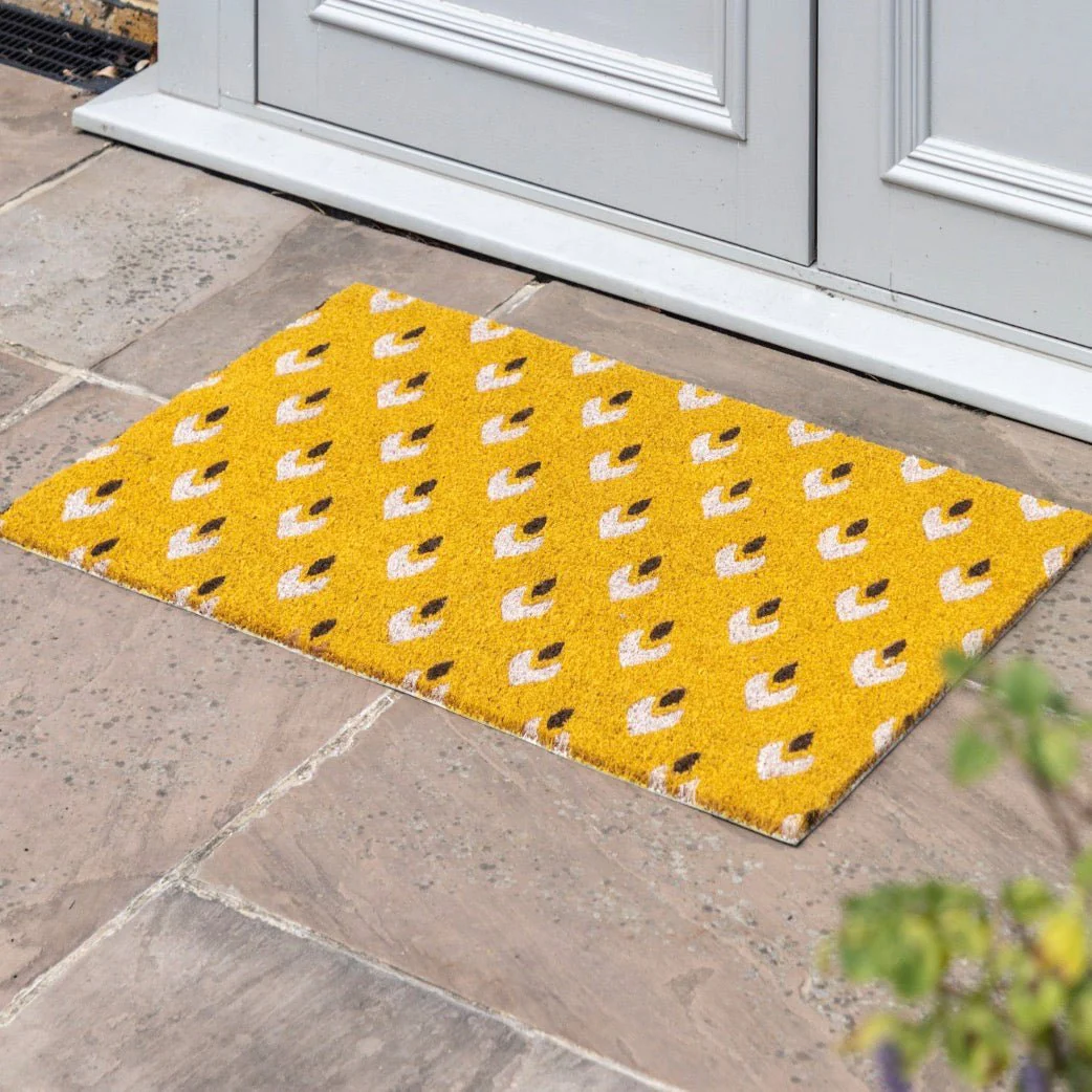 Ikat Coir Doormat - Ochre