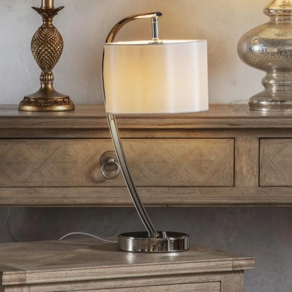 Josephine Bright Nickel Table Lamp - Image 5