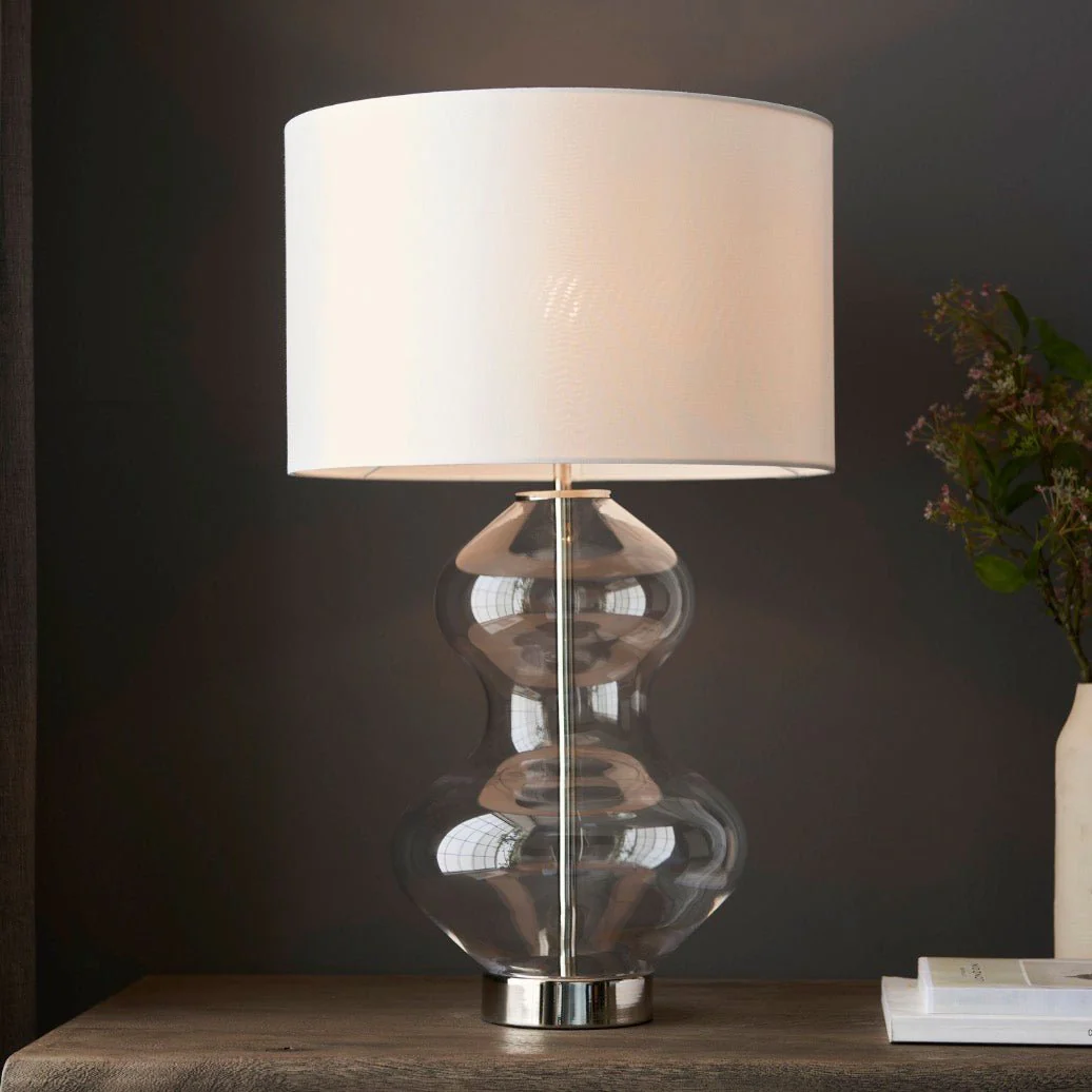 Kelda Satin Brass Table Lamp - Clear - Image 2
