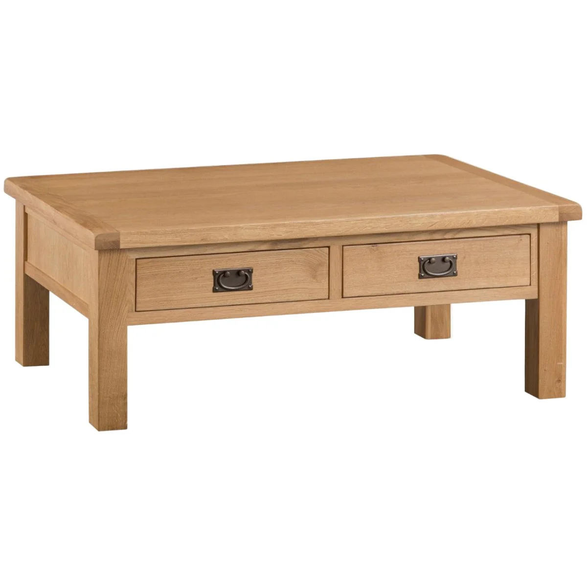 Kirdford Oak Coffee Table with 2 Drawers - Image 2