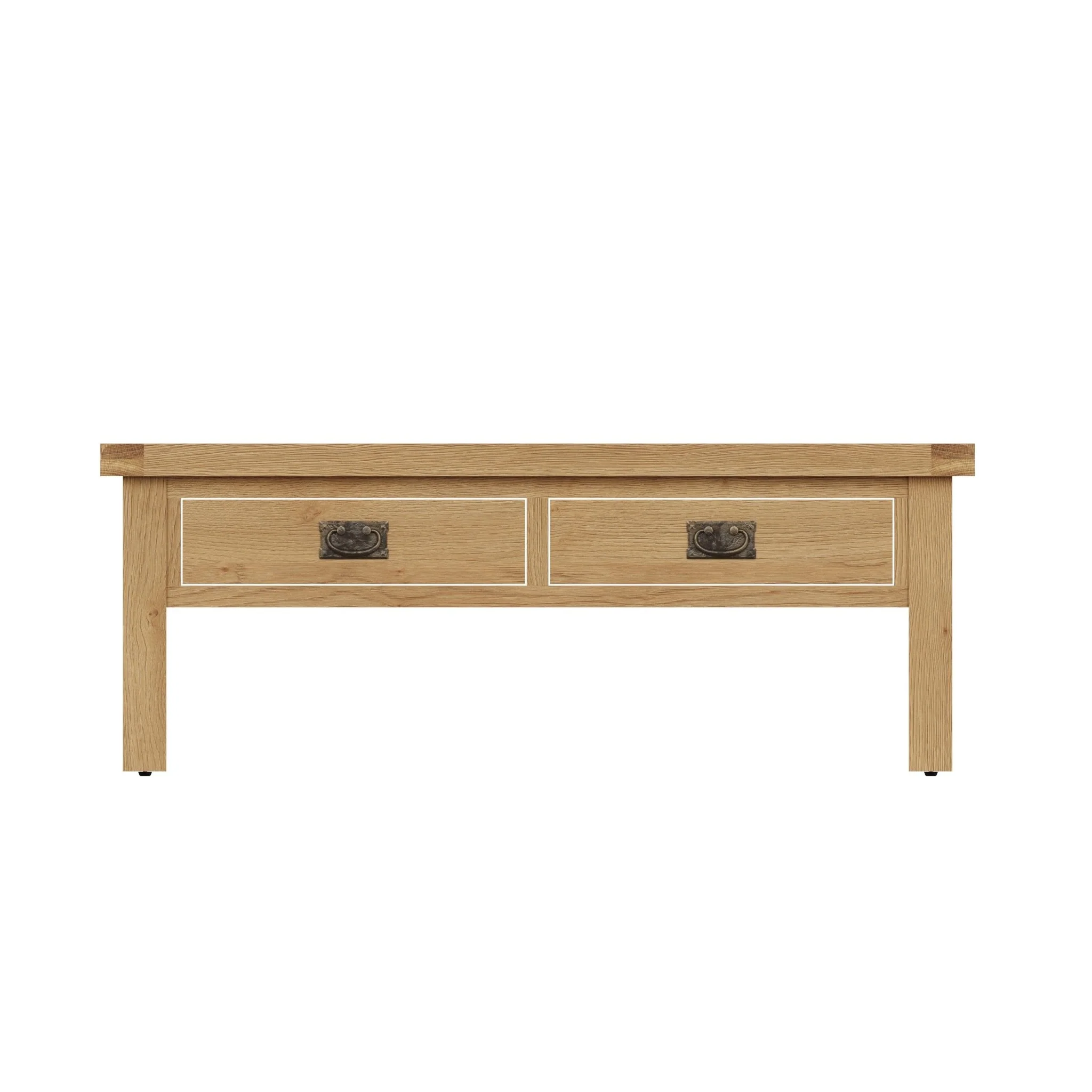 Kirdford Oak Coffee Table with 2 Drawers - Image 9