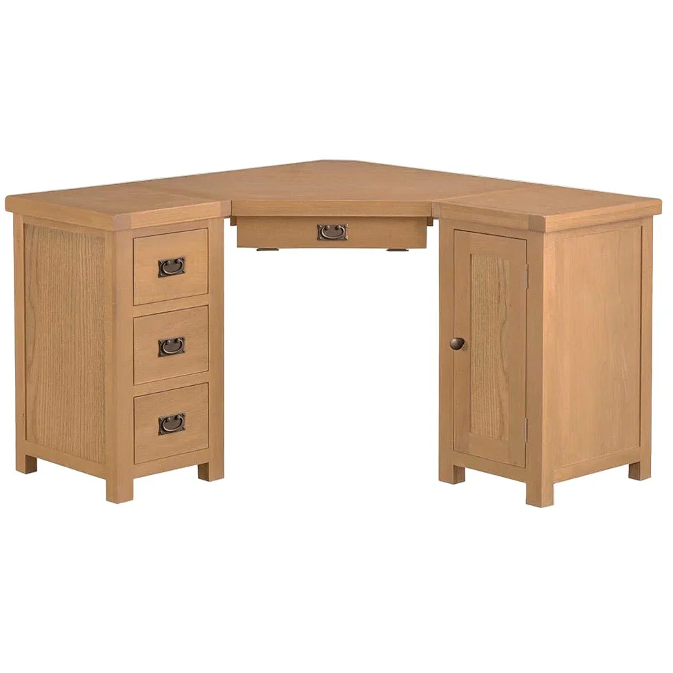 Kirdford Oak Corner Computer Desk - Image 2