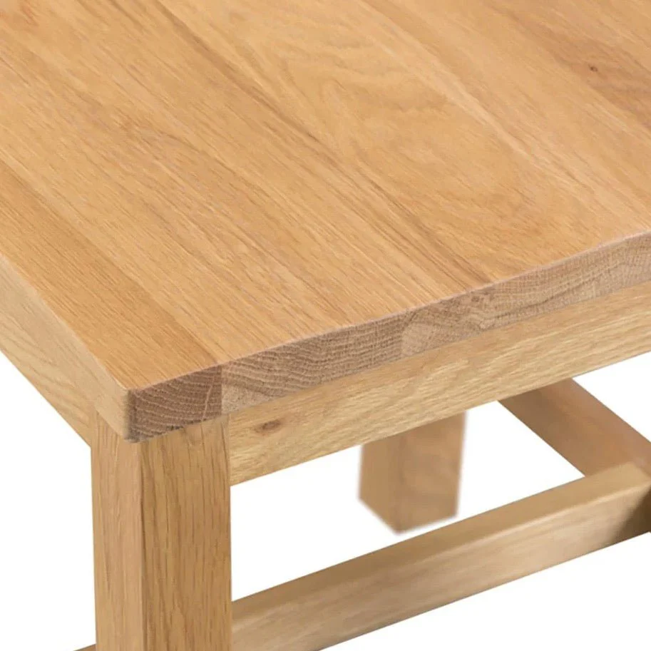 Kirdford Oak Cross Back Chair - Wooden Seat (Pair) - Image 5