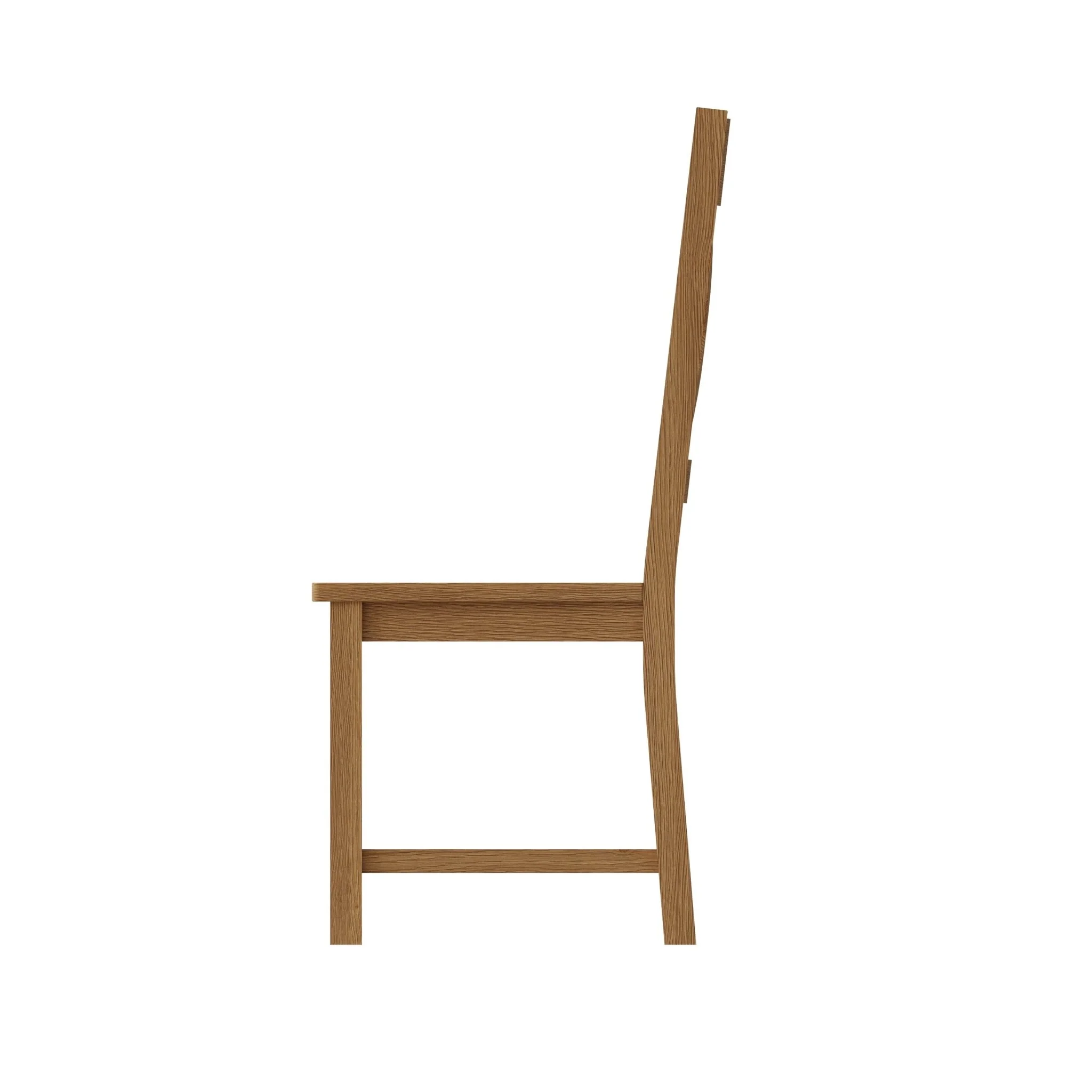 Kirdford Oak Cross Back Chair - Wooden Seat (Pair) - Image 8