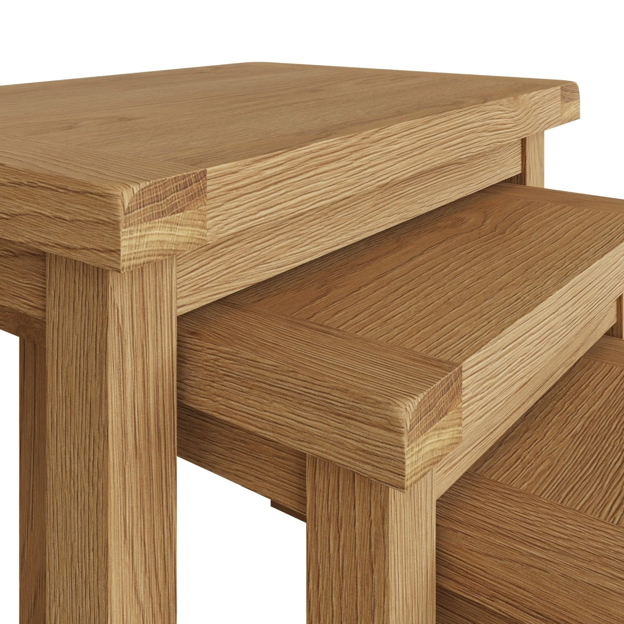 Kirdford Oak Nest of 3 Tables - Image 3