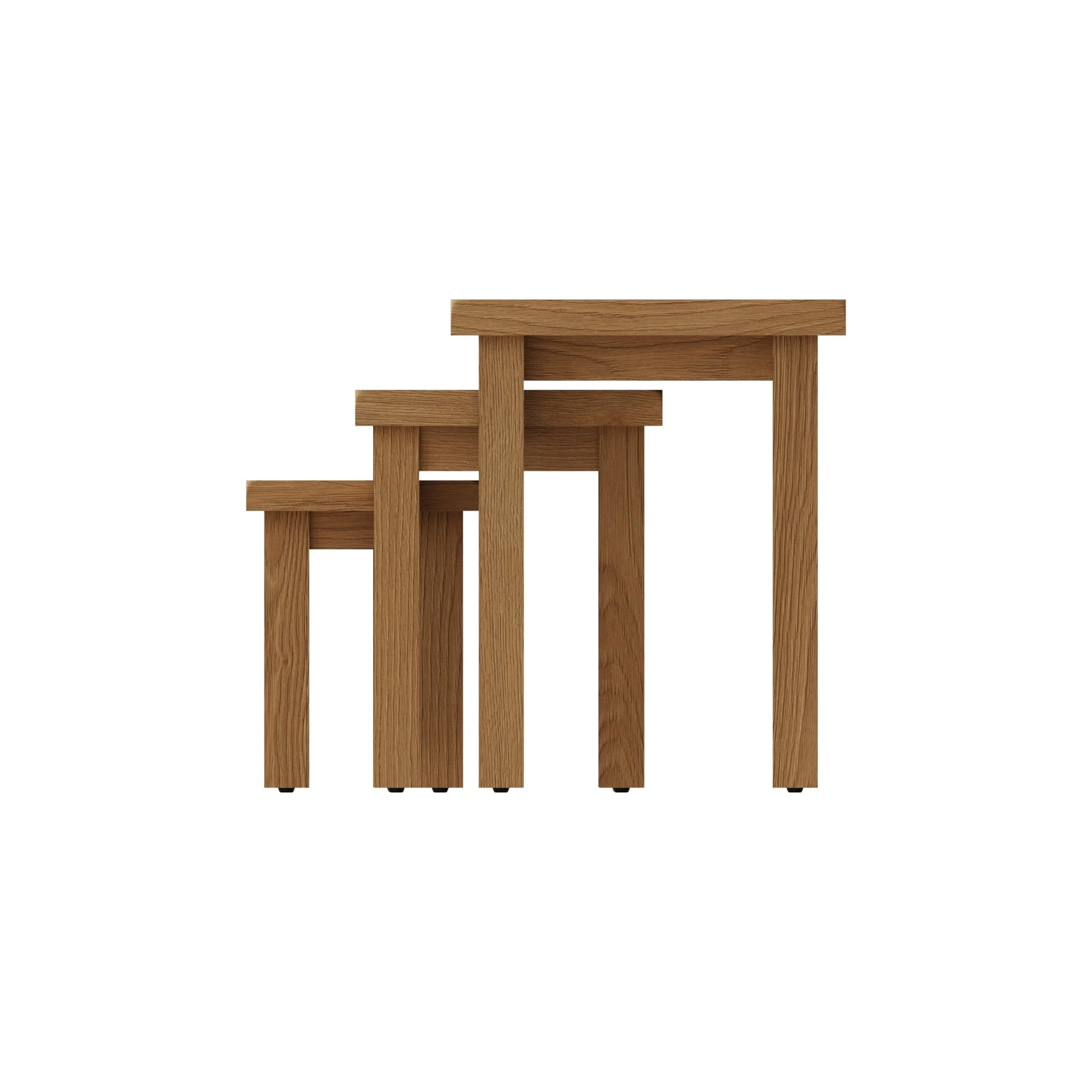Kirdford Oak Nest of 3 Tables - Image 5