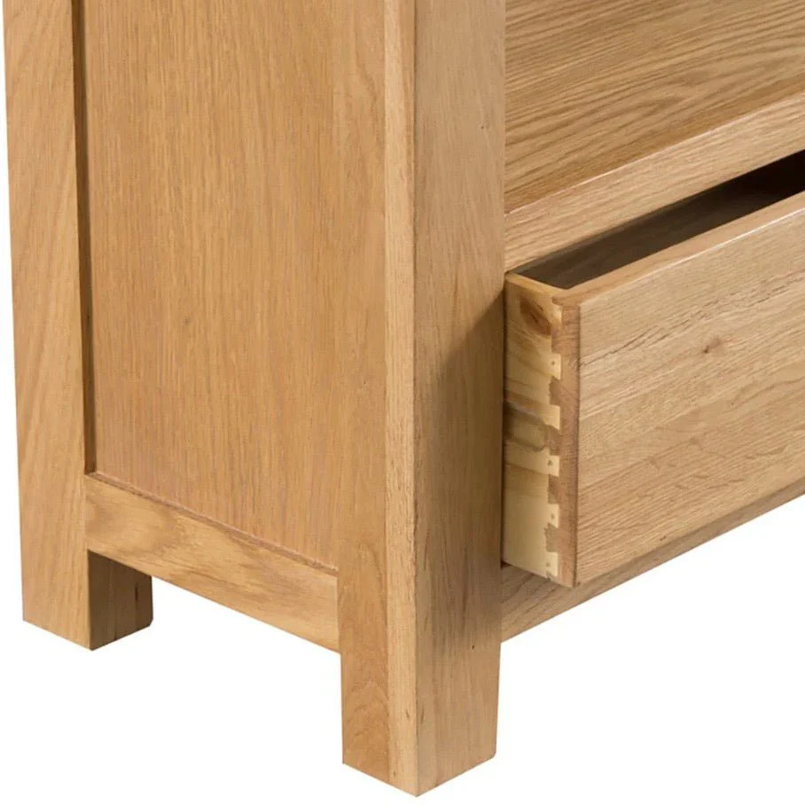 Kirdford Oak Tall Wooden Bookcase - Image 12