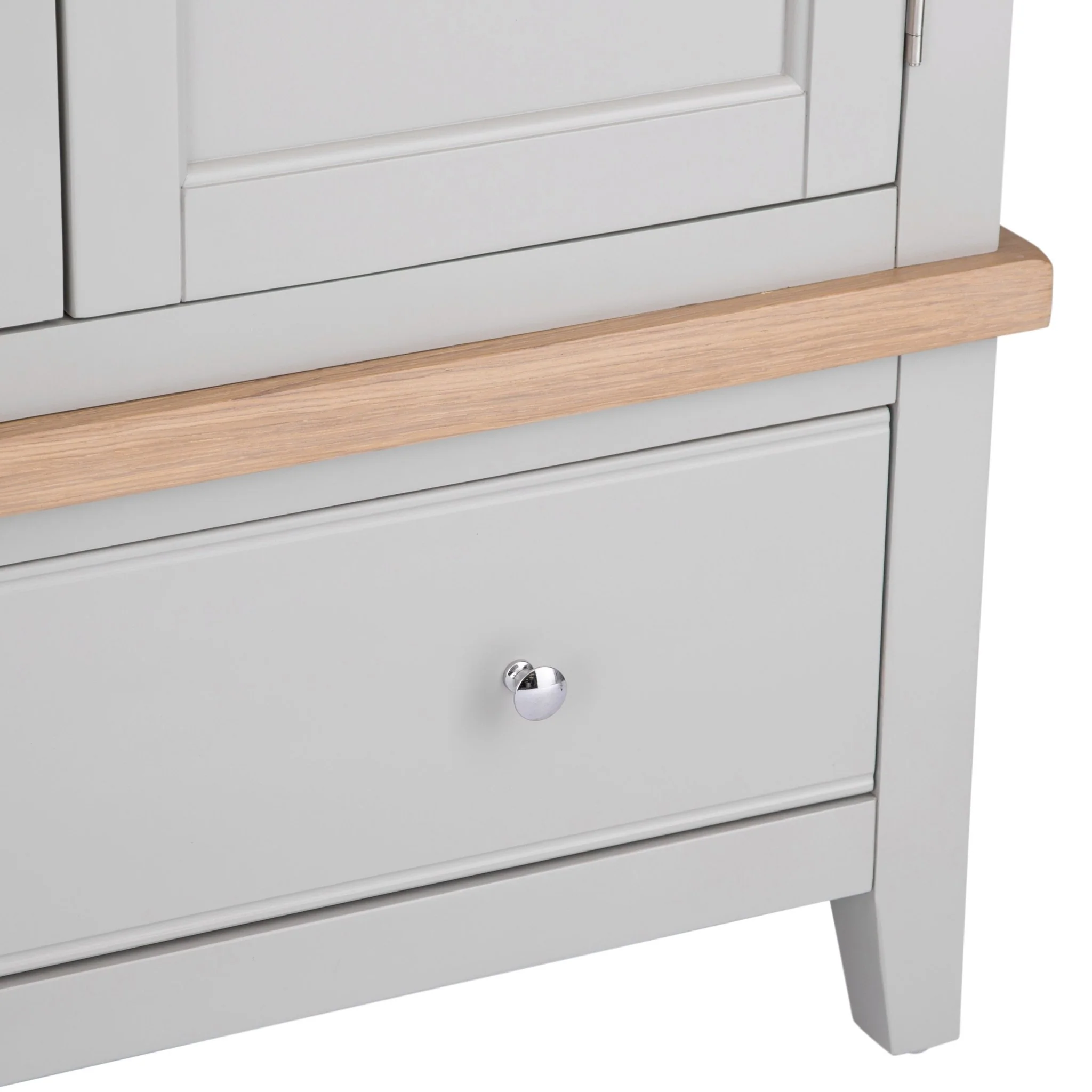 Loxhill Grey 2 Door Wardrobe with Low Drawer - Image 12