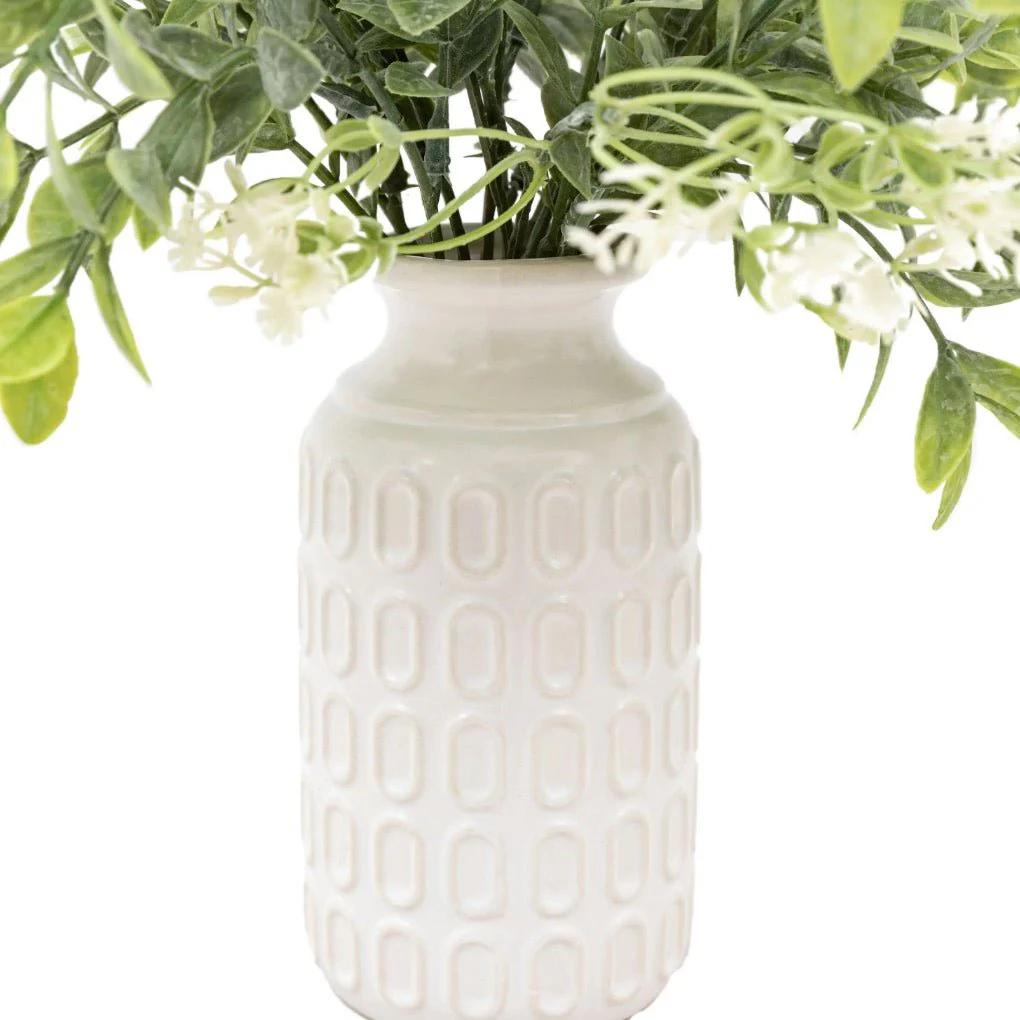 Meadow Foliage in Retro White Vase - Image 6