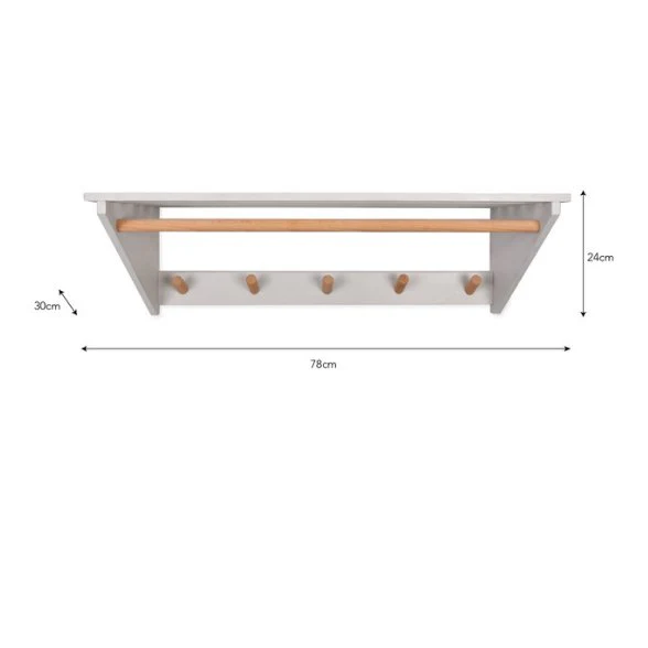 Melcombe Slatted Laundry Shelf - Lily White - Image 3