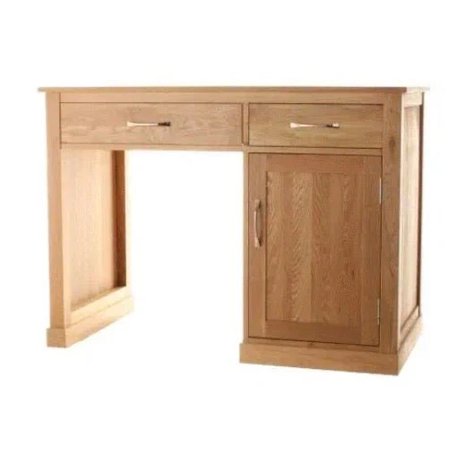 Mobel Oak Single Pedestal Computer Desk - Image 4