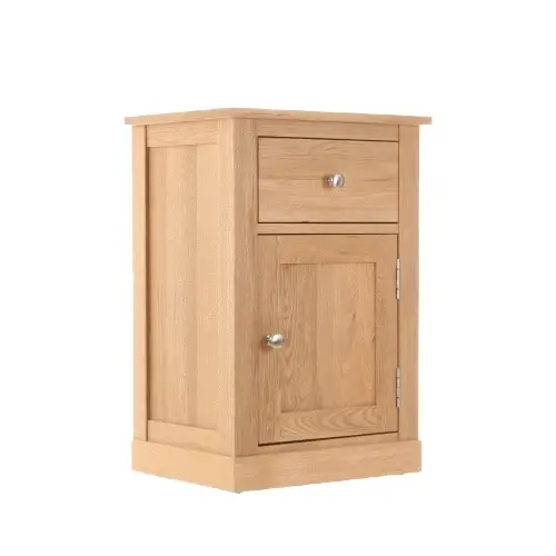 Mobel Oak Small Bedside/Lamp Cupboard - Image 5