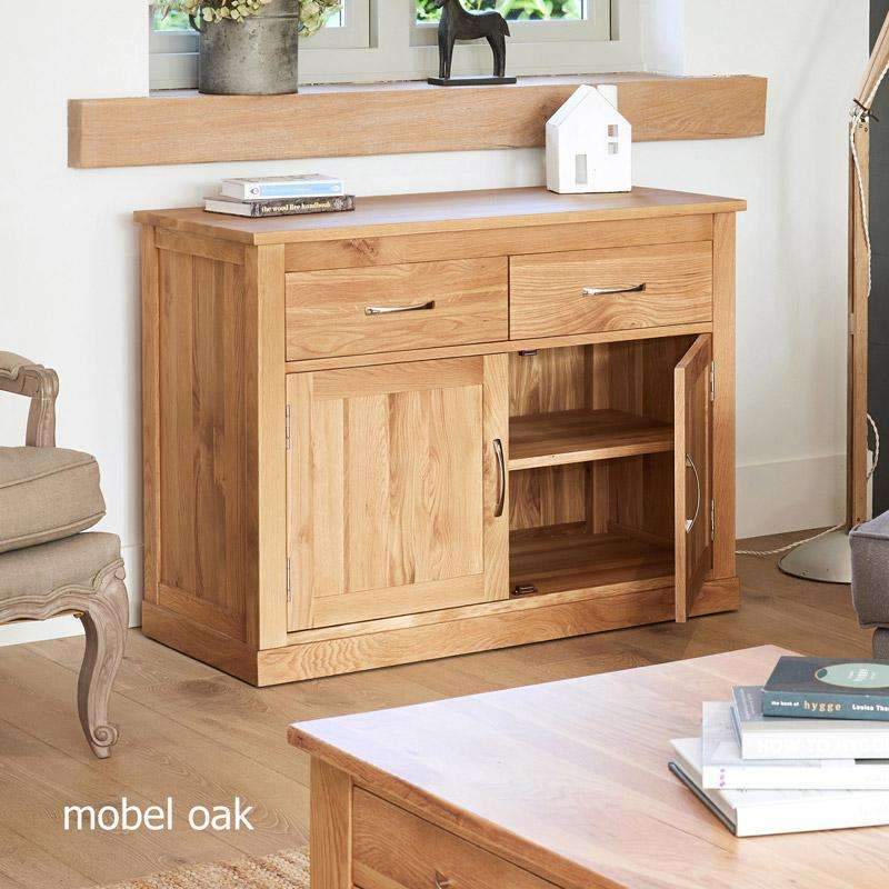 Mobel Oak Small Compact Sideboard - Image 5