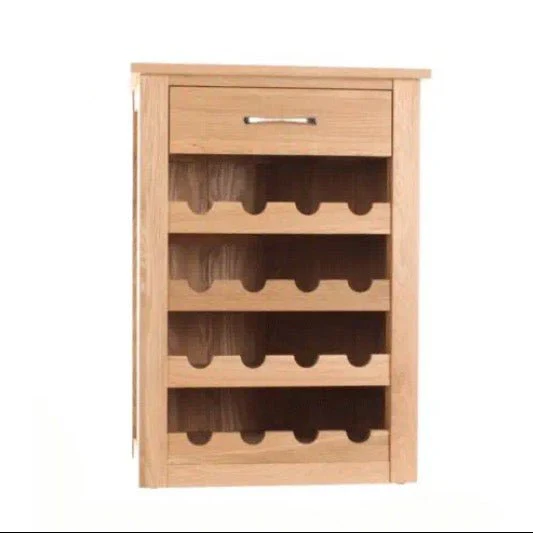 Mobel Oak Wine Rack Lamp Table - Image 3