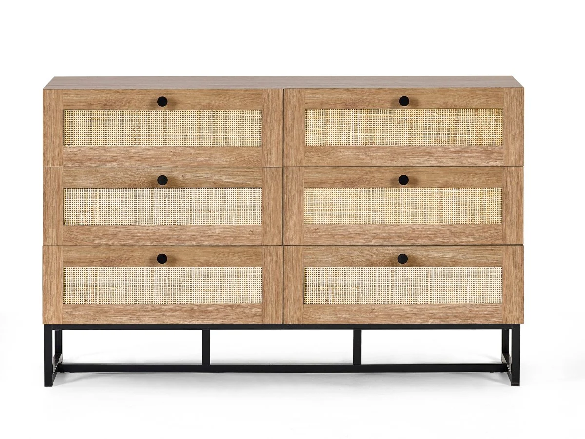 Padstow 6 Drawer Chest - Oak - Image 3