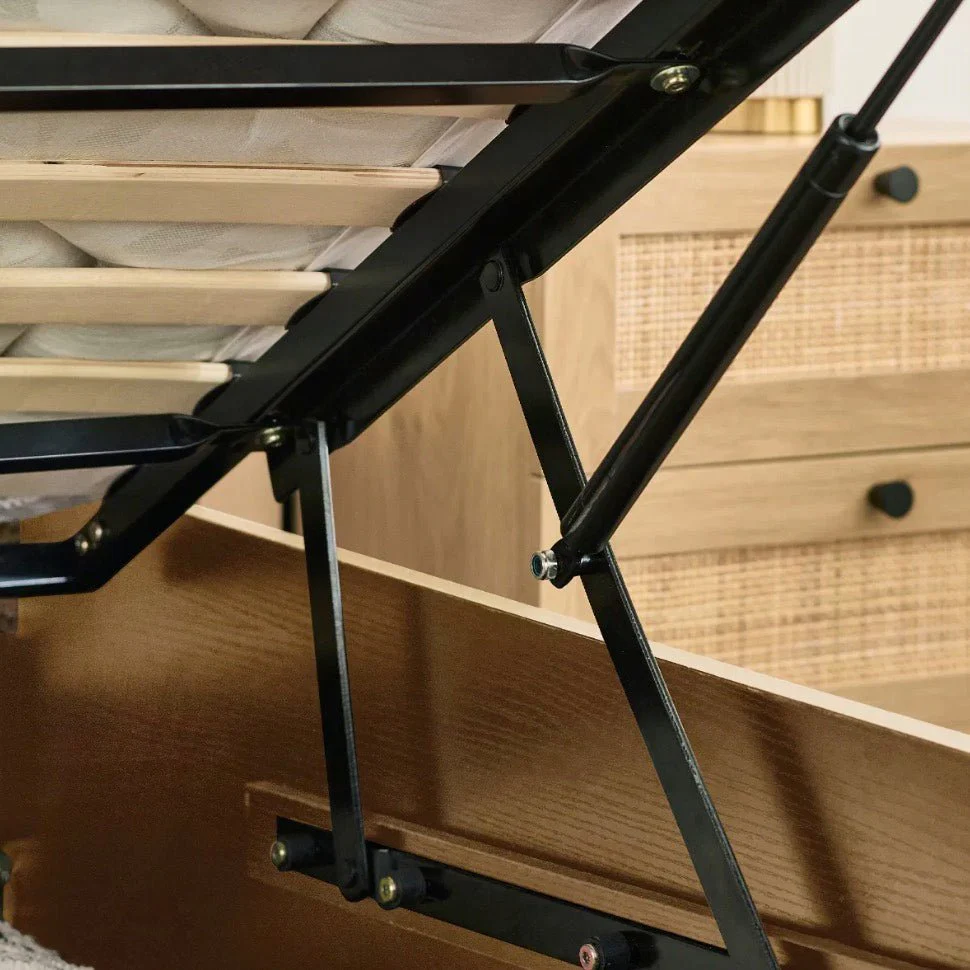 Padstow Rattan Oak Ottoman Bed - (2 Sizes) - Image 4