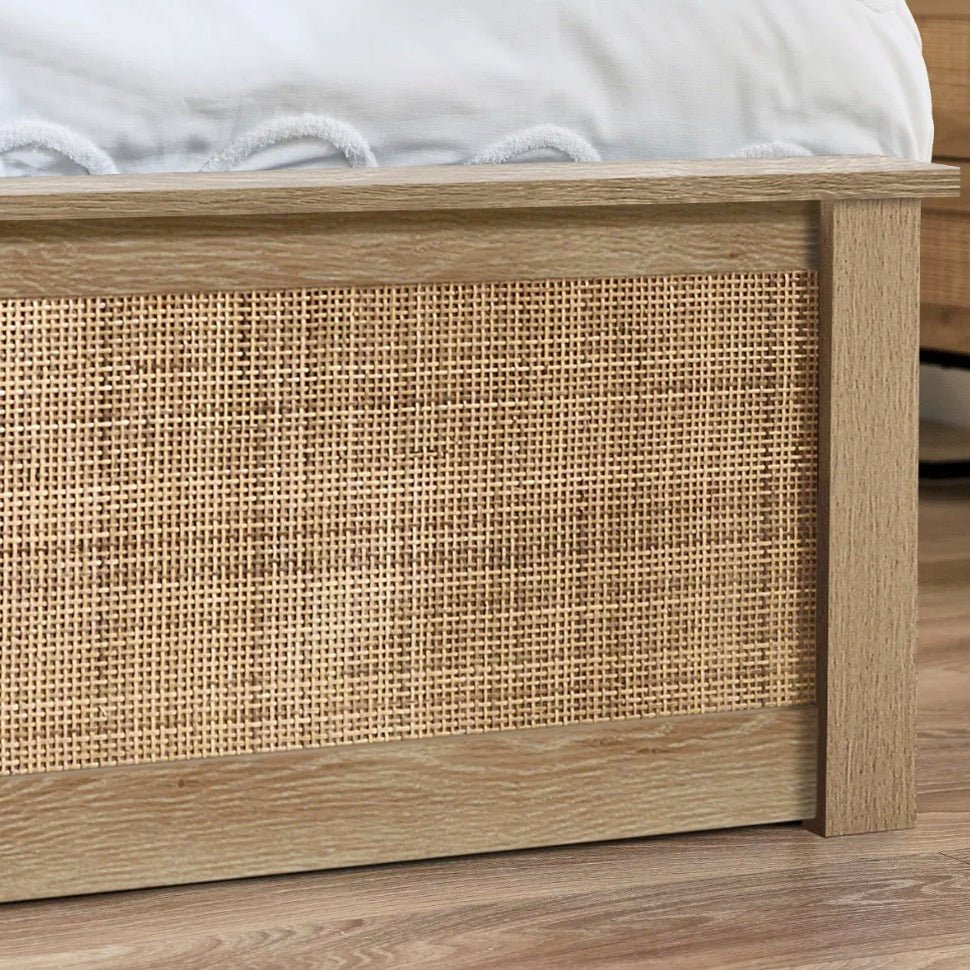 Padstow Rattan Oak Ottoman Bed - (2 Sizes) - Image 5
