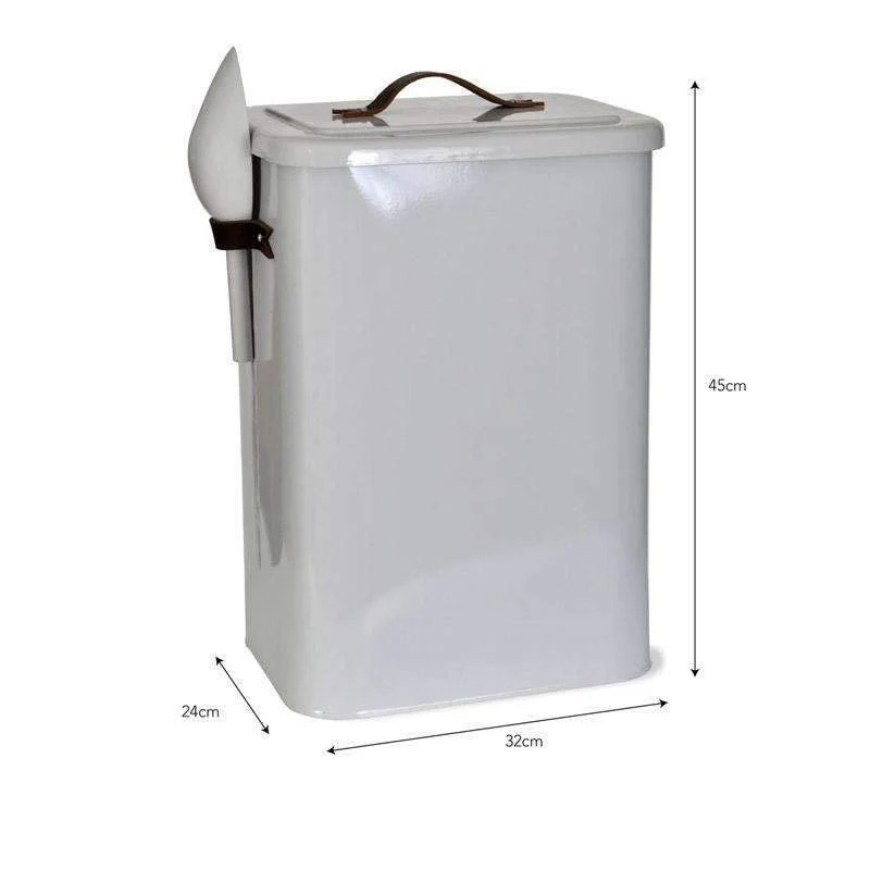 Stowell Pet Food Storage Bin in Chalk White - Large - Image 5